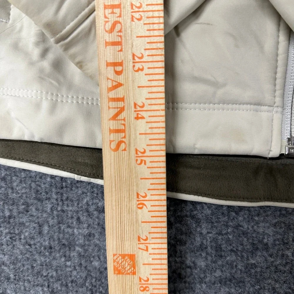The North Face Jacket Womens Size L Beige Apex Softshell Fleece Lined Full Zip